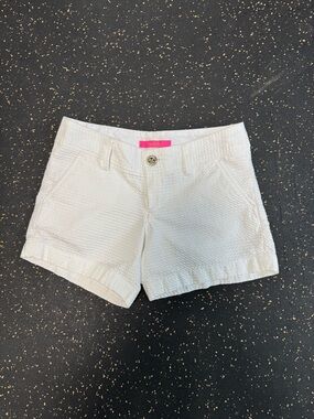 Lilly Pulitzer White Textured Shorts